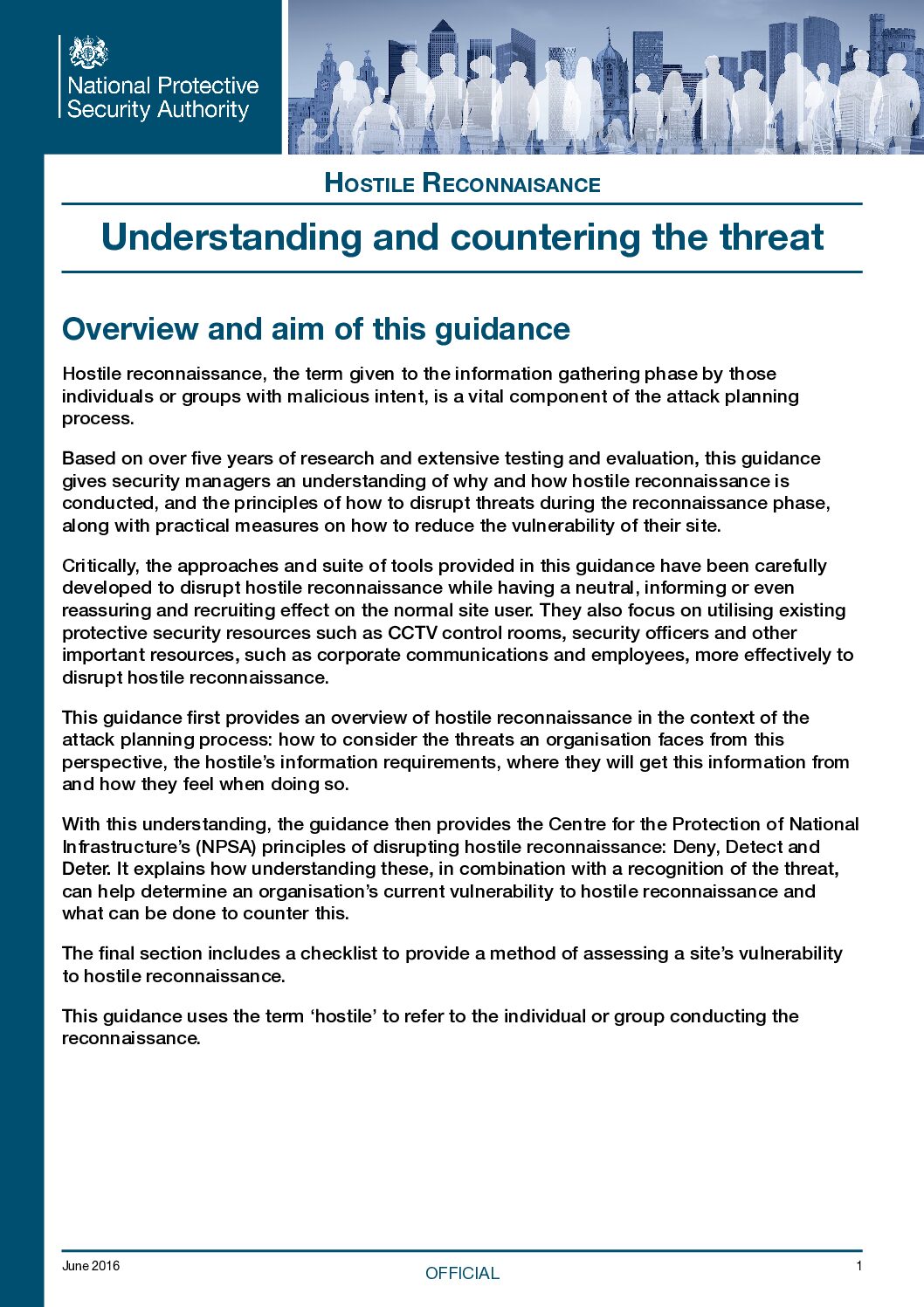 P6. Understanding and countering the threat