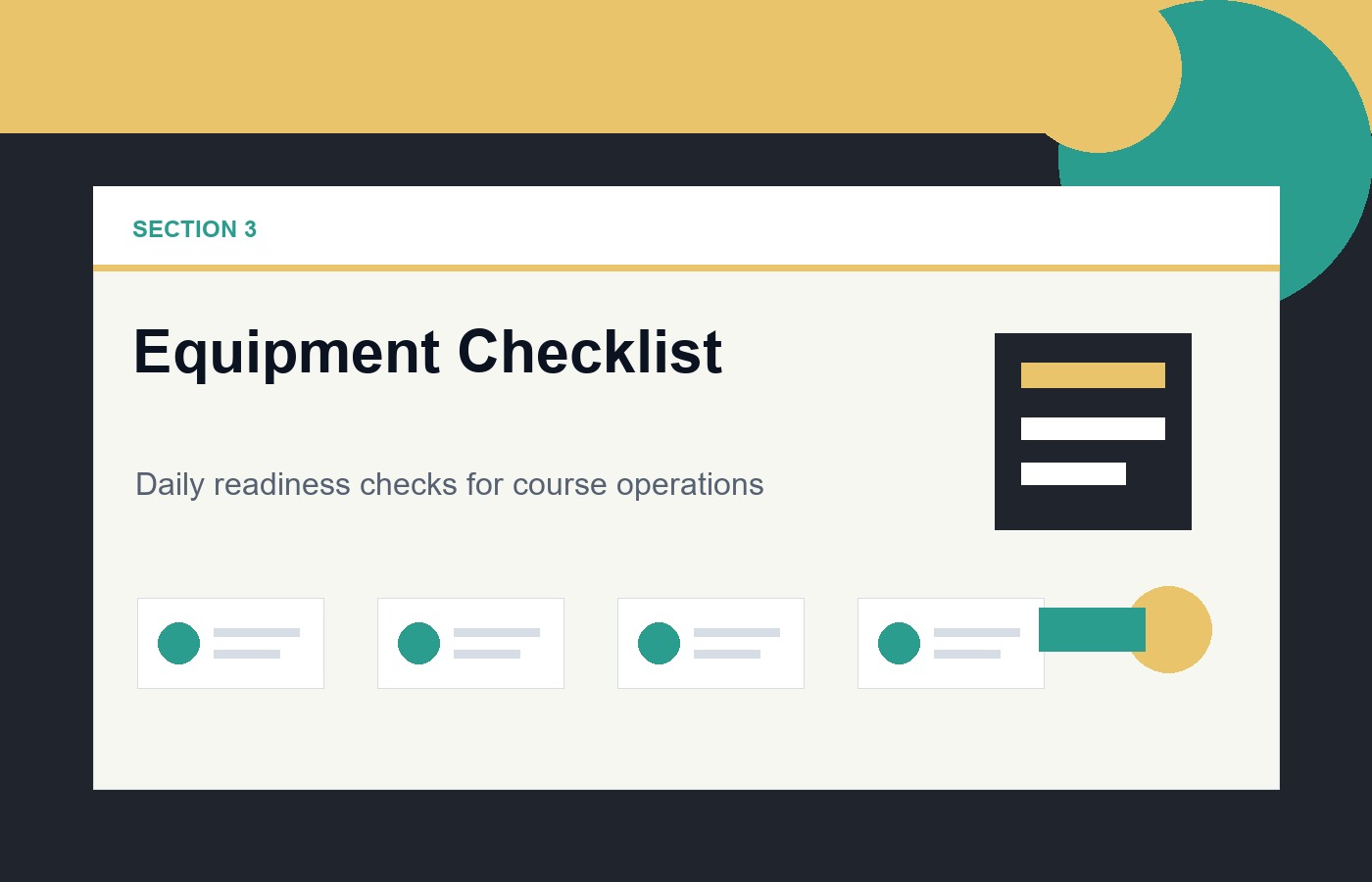 I3. Equipment Checklist Image